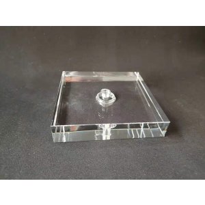 extra clear glass square base for luxury crystal desk lamps