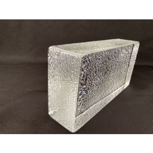 Straight Corner European Style Custom Pattern Solid Glass Bricks For Modern Partition Wall Construction