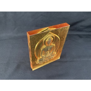 custom casting religious glass Buddha blocks for temple interior design