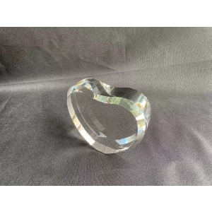 high quality bevel heart shaped crystals for 3D photos laser etching inside