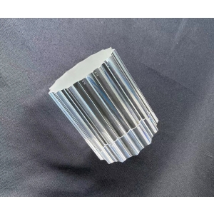 customized fluted glass solid cylinder pillars lamp parts