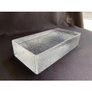 Natural finished Round Corner Orange Peel Pattern Solid Glass Blocks