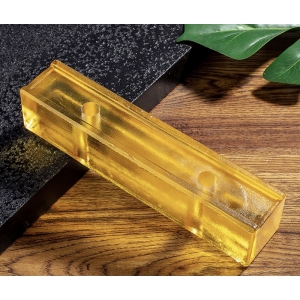 Colorful rectangle glass bricks with two holes