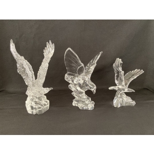 Optical Glass Soaring Eagle Sculptures