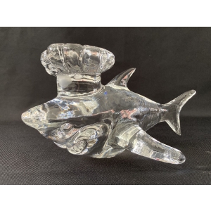 handcrafted large crystal whale shark figurine statue