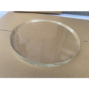 round shaped bubble crystal glass accent table top