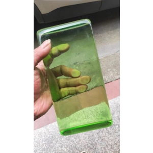 natural green glass solid bricks