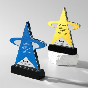 blue metal crystal human body awards