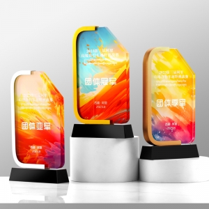 aluminum stands metal crystal Cycling challenge awards