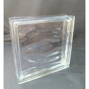 European style large square wavy glass bricks with 4 side groove for hotel projects