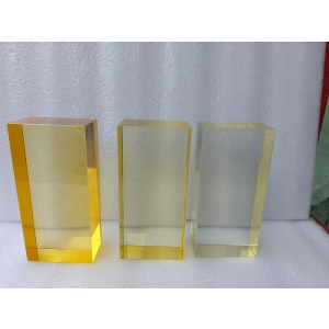 Customized Well Polished Champagne Color Glass Blocks For Starbucks Coffee Shops