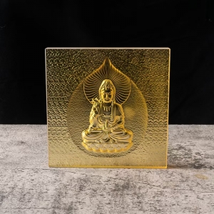 Religious Colored Glass Buddha Statue Blocks For Temples Decor In India,Thailand,Sri Lanka,Laos,Cambodia,Japan,Vietnam,Malaysia,Singapore, South Korea,Bhutan