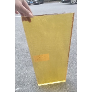 Natural Surface Glass Casting Billets Golden Colored K9 Glass Slab Blocks
