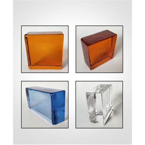 Solid glass bricks